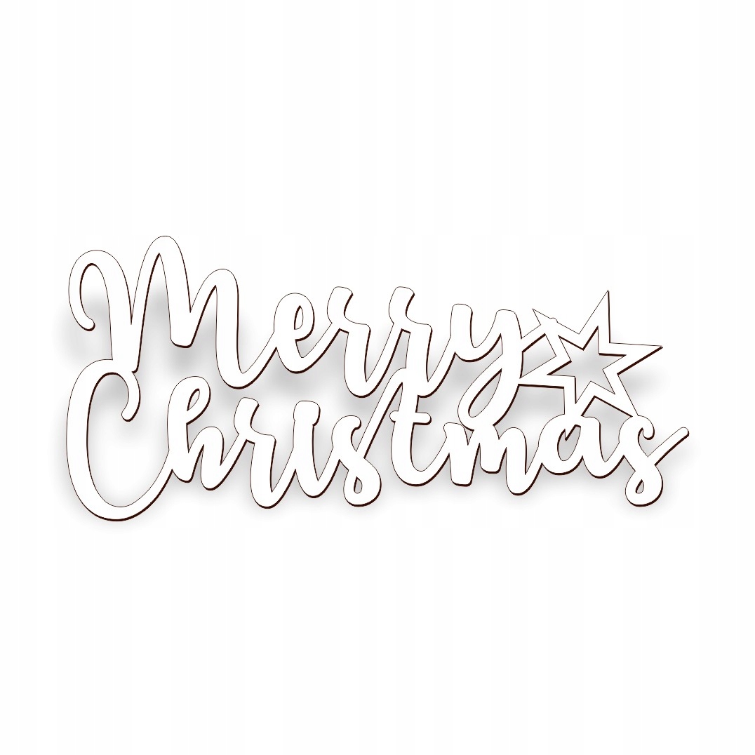 Napis dekoracyjny Merry Christmas z gwiazdką