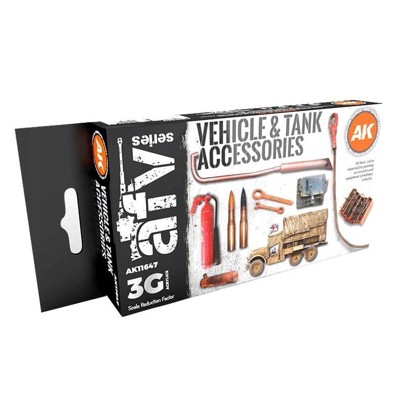 Sada barev 3Gen Acrylics Vehicle and Tank Accesories, Ak Interactive