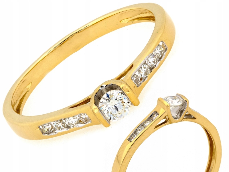 Zlatý prstýnek 585 14 kt s brilianty 0.25 ct 1.35 g jako dárek