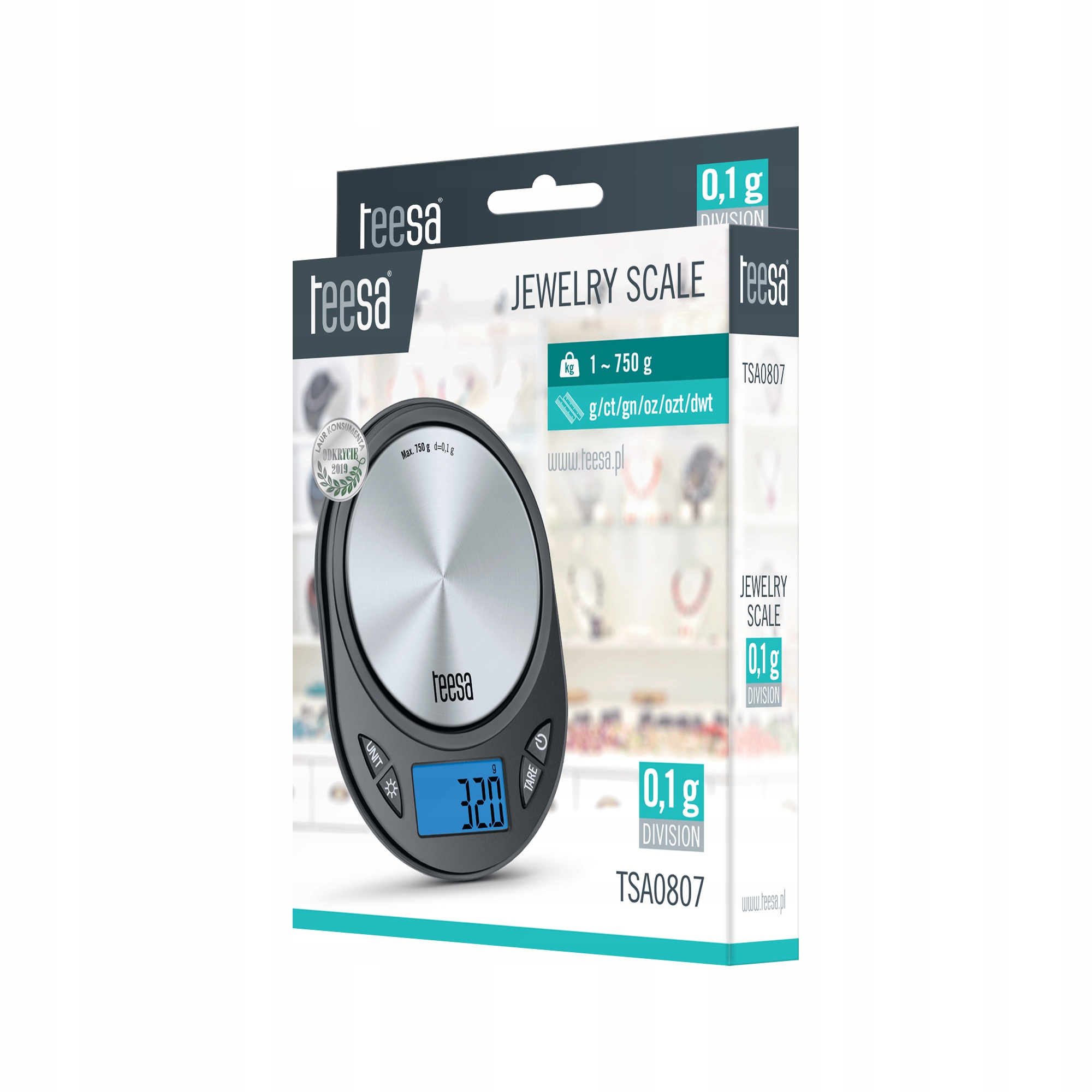 Waga jubilerska precyzyjna 0,1g Marka Teesa