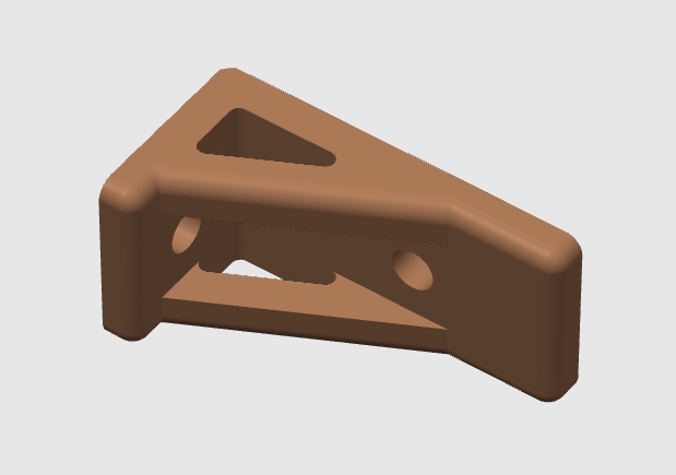 Podpora pod półkę 20x40x20mm, otwór 4mm- 4szt. Coffee Brown