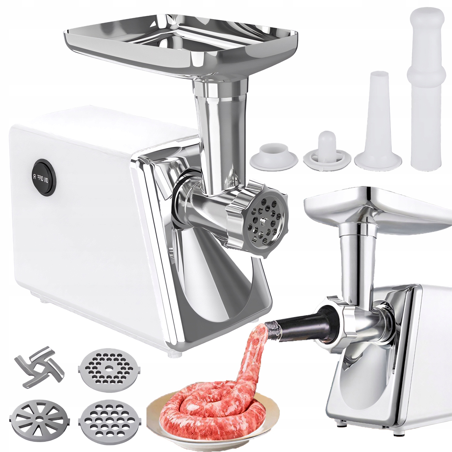 Maszynka Do Mielenia Mięsa Metal Premium 3 Sita Szarpak Moc 1000W