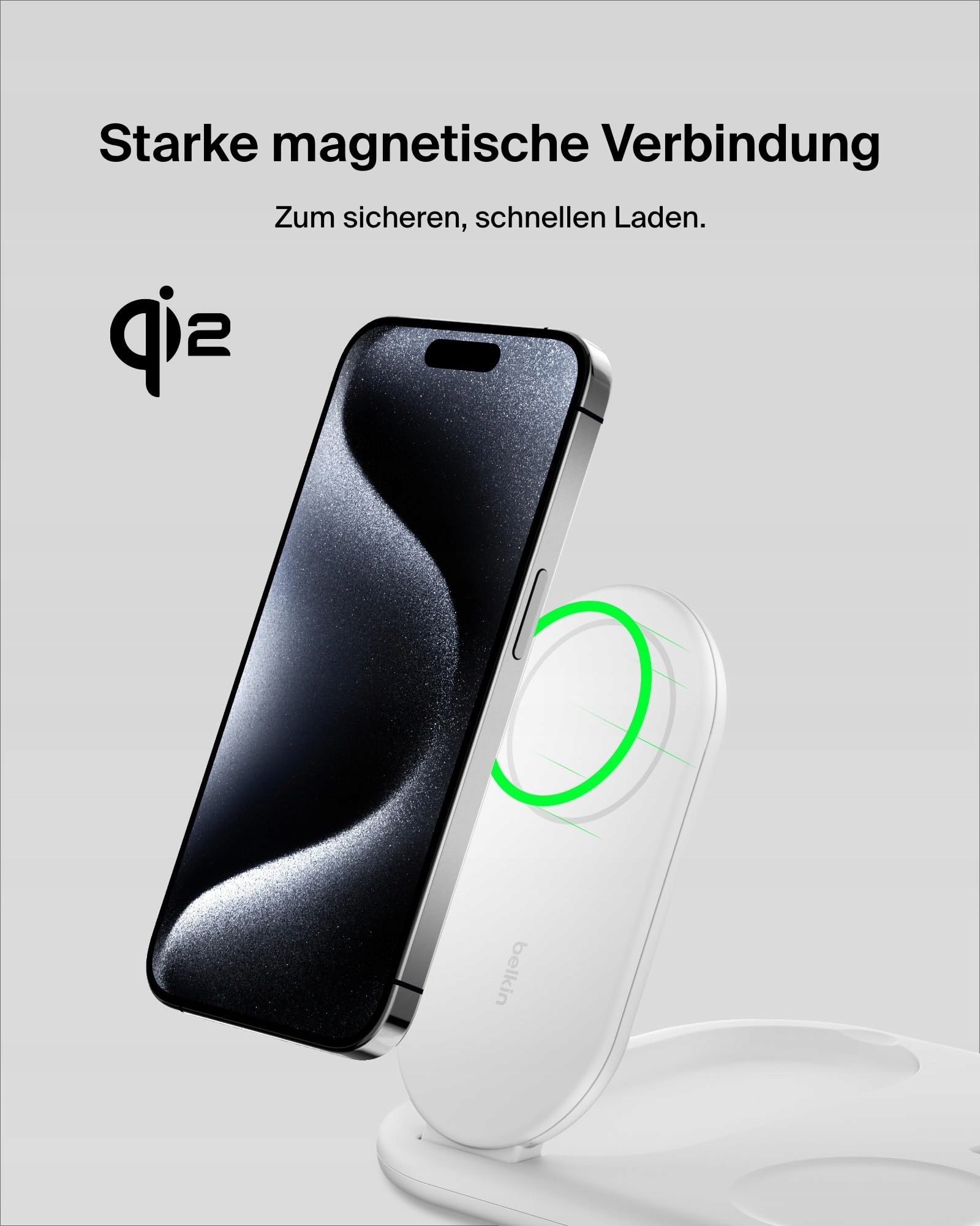 BELKIN BoostCharge 3w1 Qi2 15W MagSafe iPhone Watch AirPods — miniatura 4