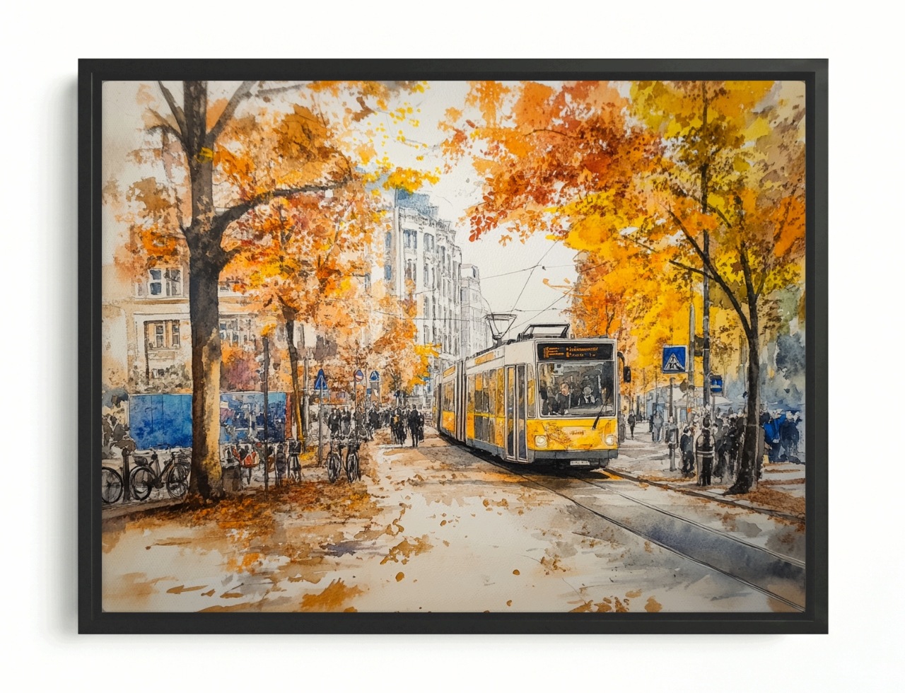 Obraz Rám American Box Mesto Berlin Transport Komunikácia Električka 80x60