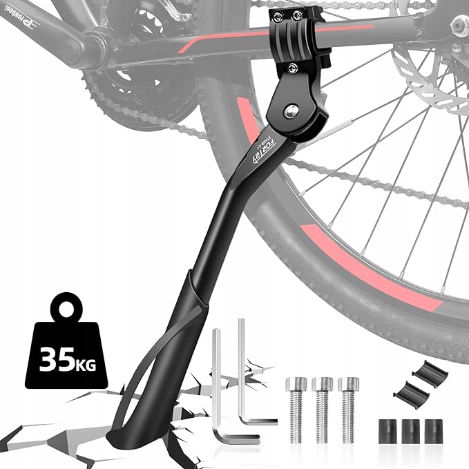 Stopka rowerowa Fortry regulowana tylna 35 kg solidna nóżka podpórka