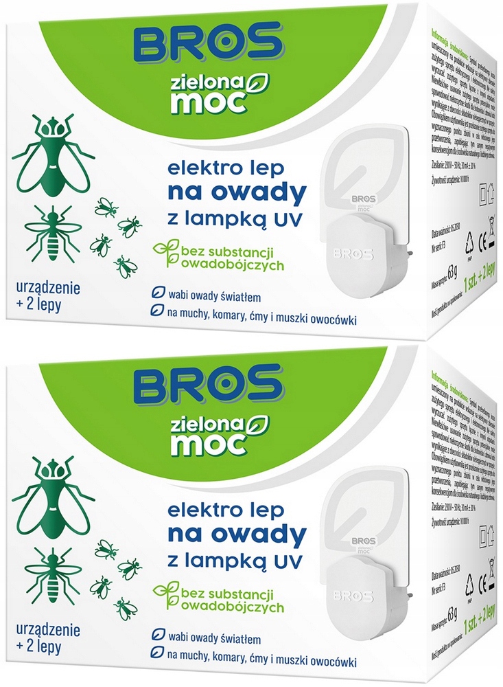 Elektro Lep Na Owady Z Lampką Uv Muchu Komary Ćmy Muszki Wabi Światłem Bros