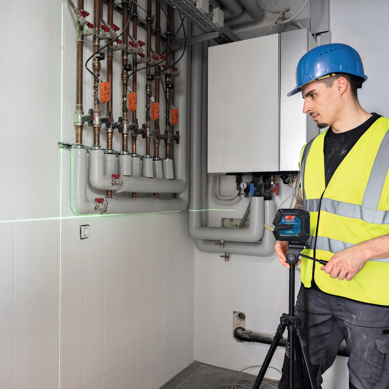 BOSCH Professional Zielony Laser Liniowy GLL 20-22 G Zasięg 20m Wnętrza — miniatura 5