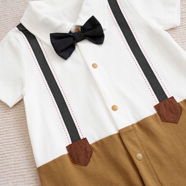 Elegancki rampers dla dziecka na lato cappuccino celebration 86 Wiek dziecka 12 m +