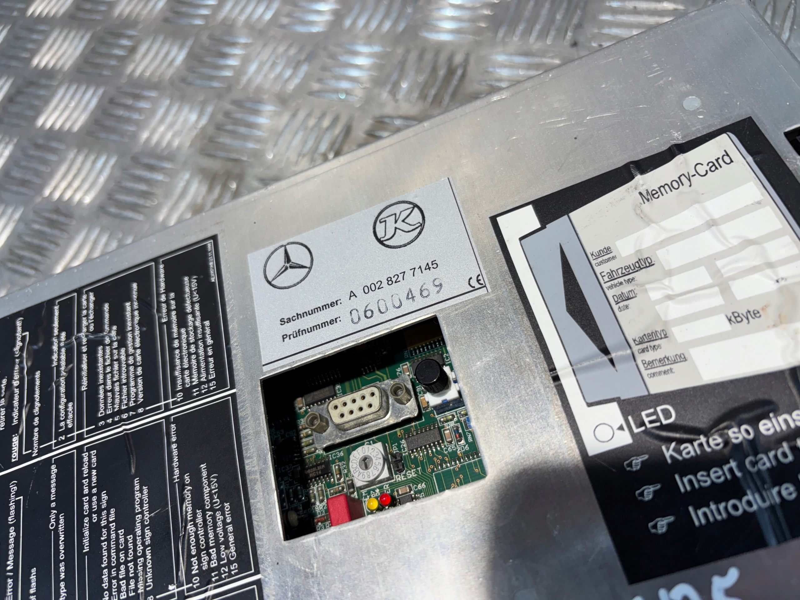 control unit ECU Mercedes A0028277145
