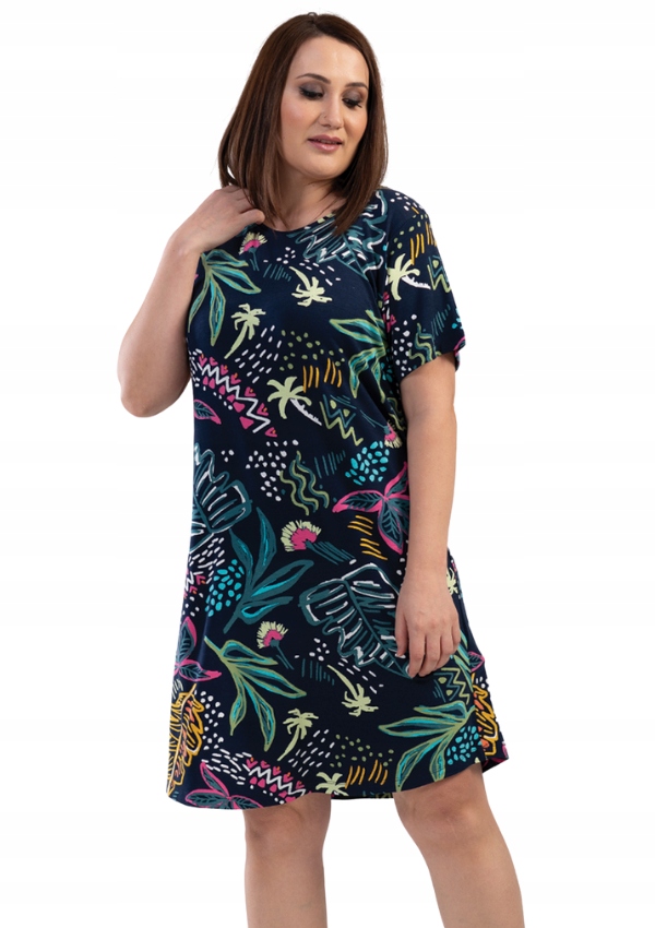 

Koszula Nocna Vienetta +Size 4XL 56 wiskoza krótki