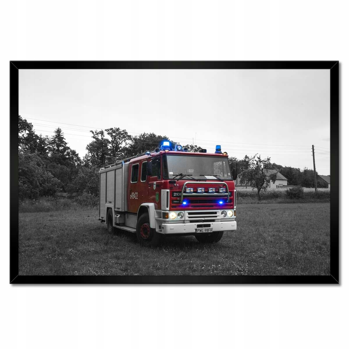 Plakáty v rámu 60x40 Hasičský vůz
