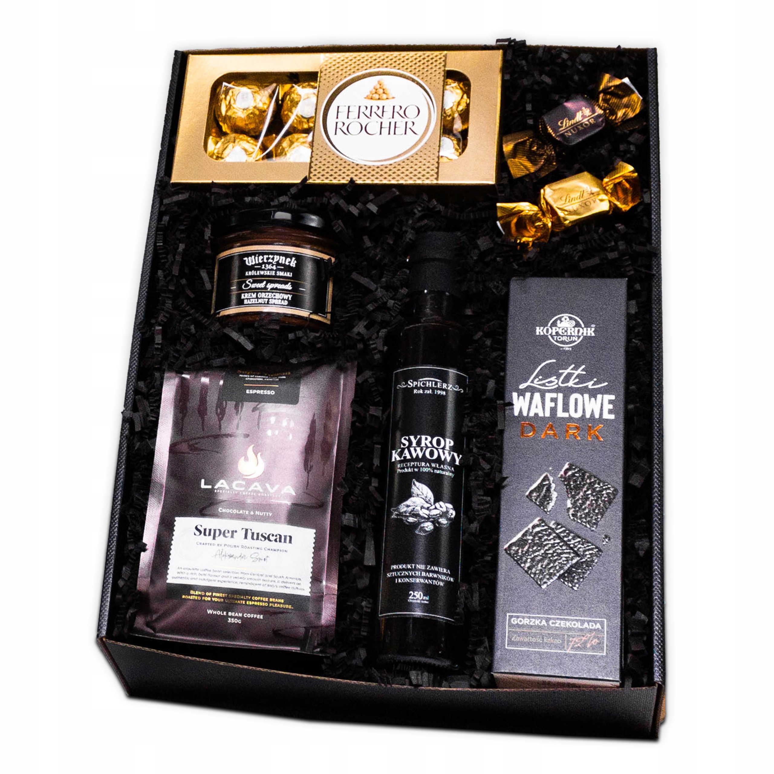 Levně Exkluzivní Dárkový Box Káva Lacava Ořechový krém Ferrero Sirup Wafle