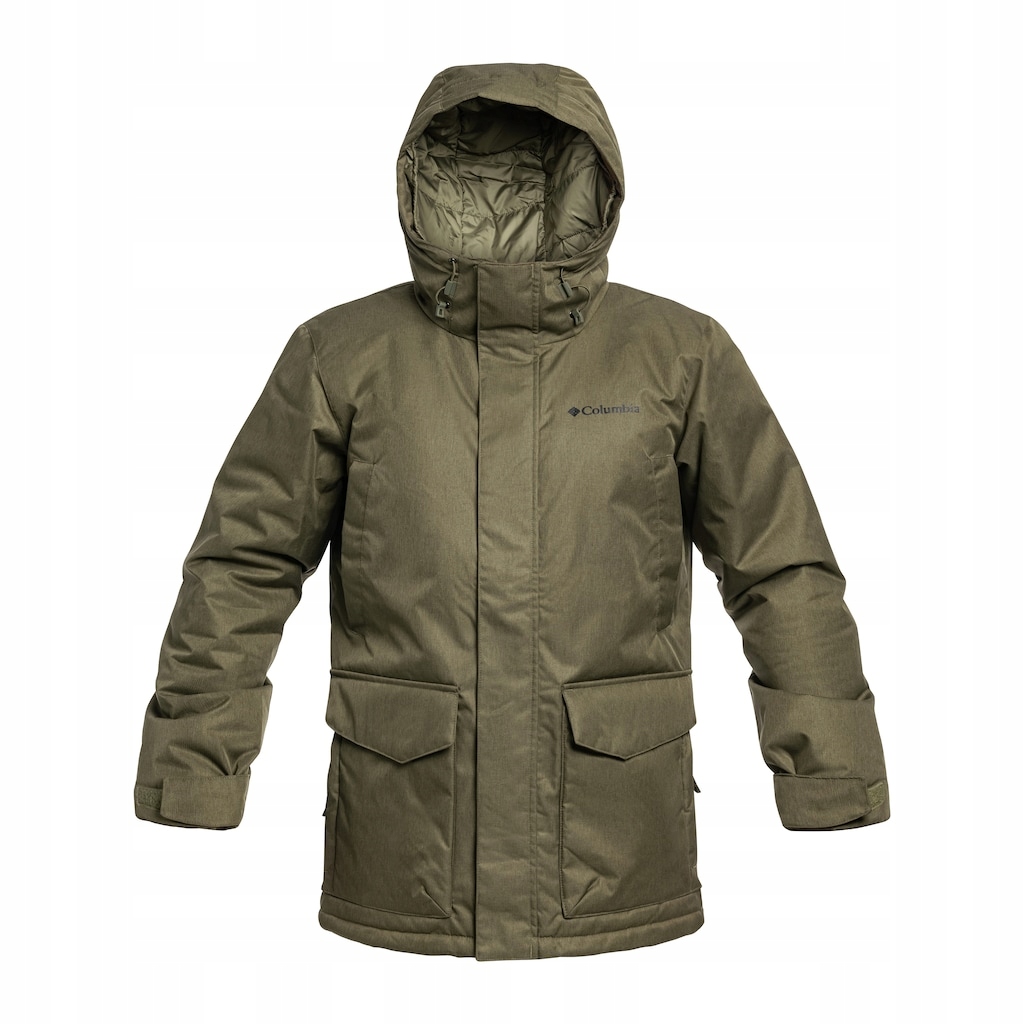 Pánská zimní bunda s kapucí Columbia Pines Lake Parka Stone Green L