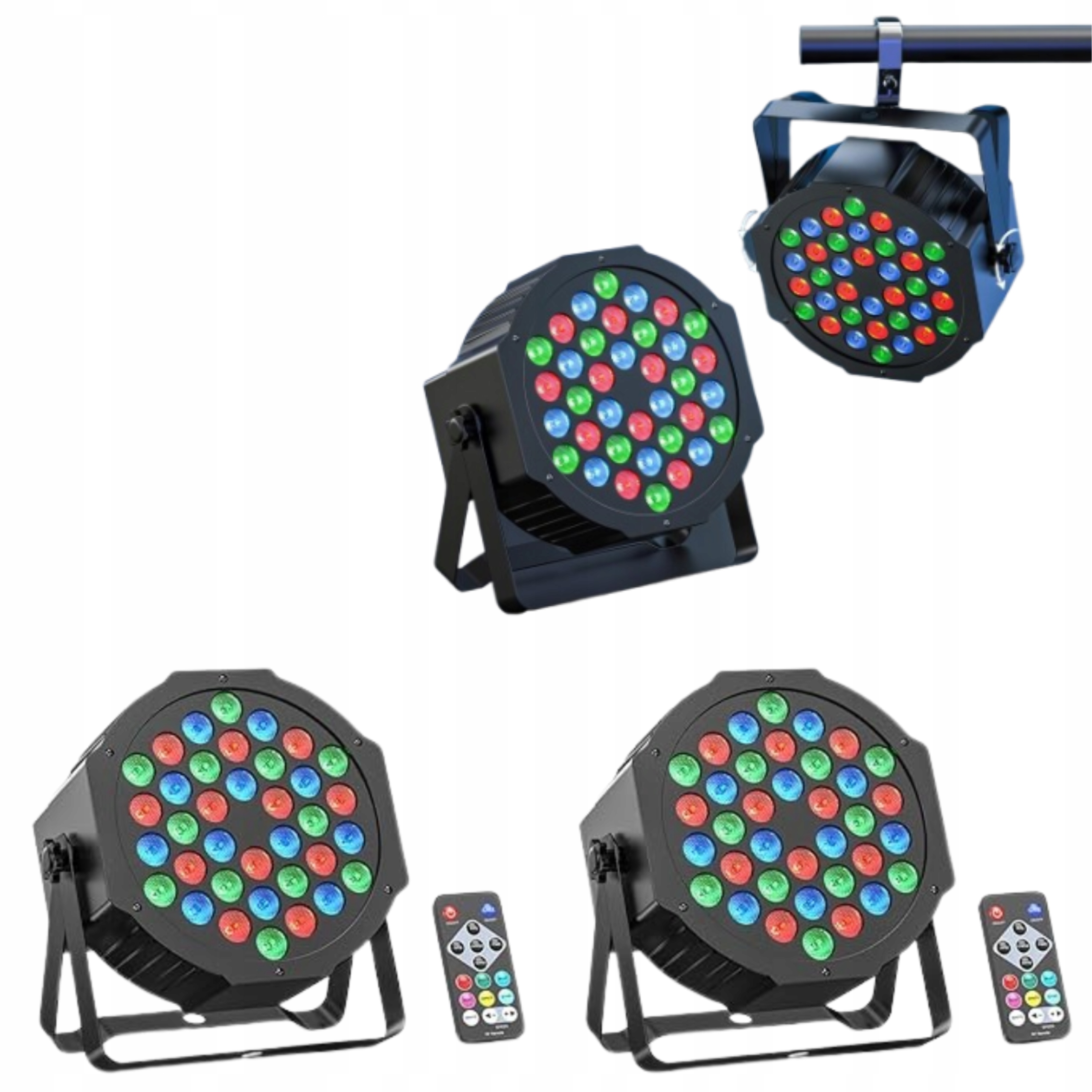 Rgb Led scénické osvětlení 36, DMX diskové lampy s dálkovým ovládáním