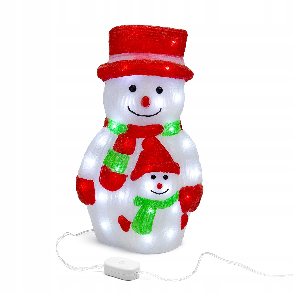 Veľký Snehuliak 3D Akryl Led Vianočná Dekorácia Na Prúd Dekorácia Biela Studená