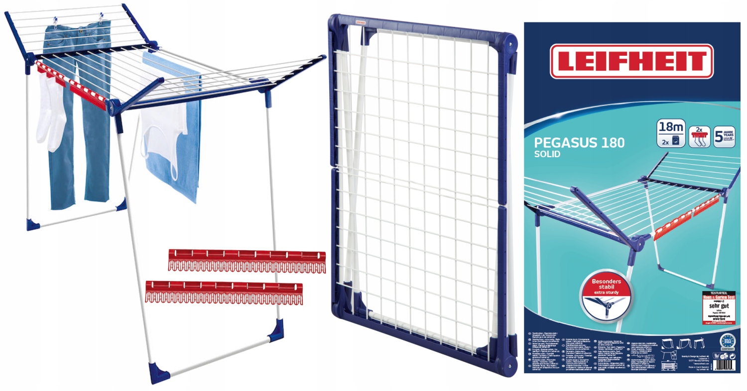 Levně Horizontální sušicí stojan Leifheit Pegasus 180 Class