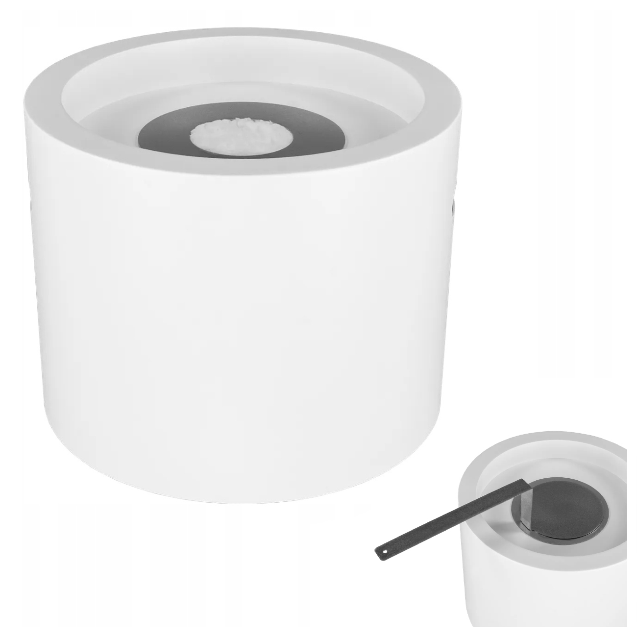Voľne Stojaci Biokrb Moon Mini Biely Mat, Na Biopalivo