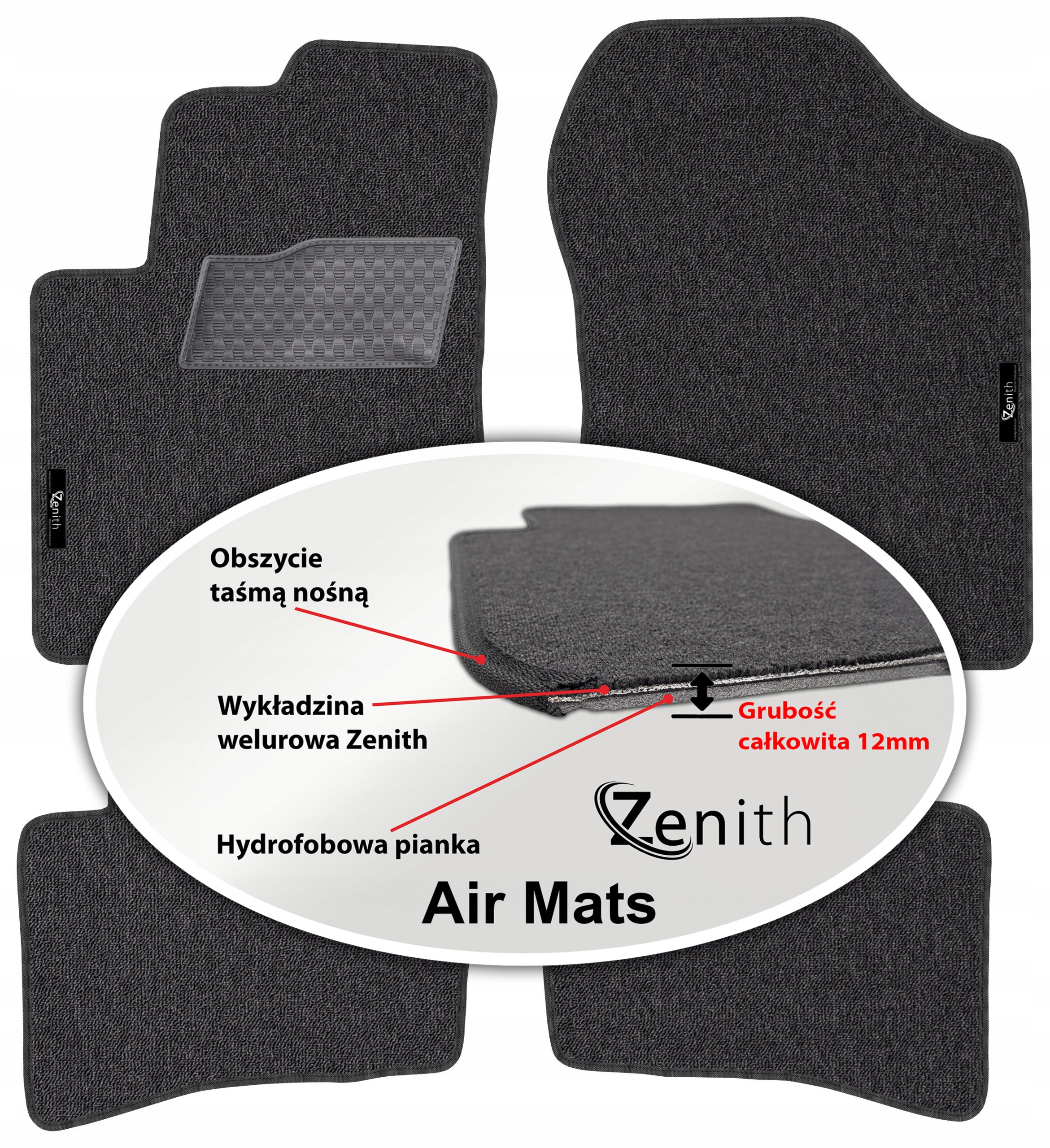 Hyundai i20 I Fl 2011-2014 Velurové koberce do auta Zenith Air Mats