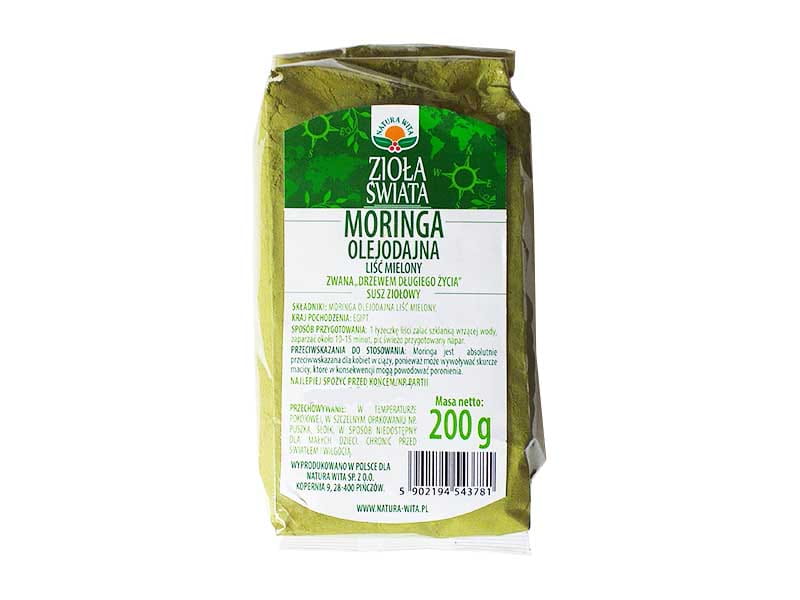 

Liść Moringa Mielony 200g Natura Wita