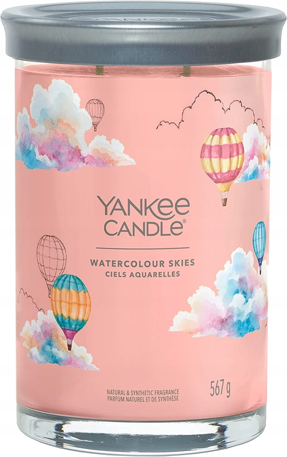 Yankee Candle vonná svíčka Tumbler ve skle velká Watercolour Skies 567g
