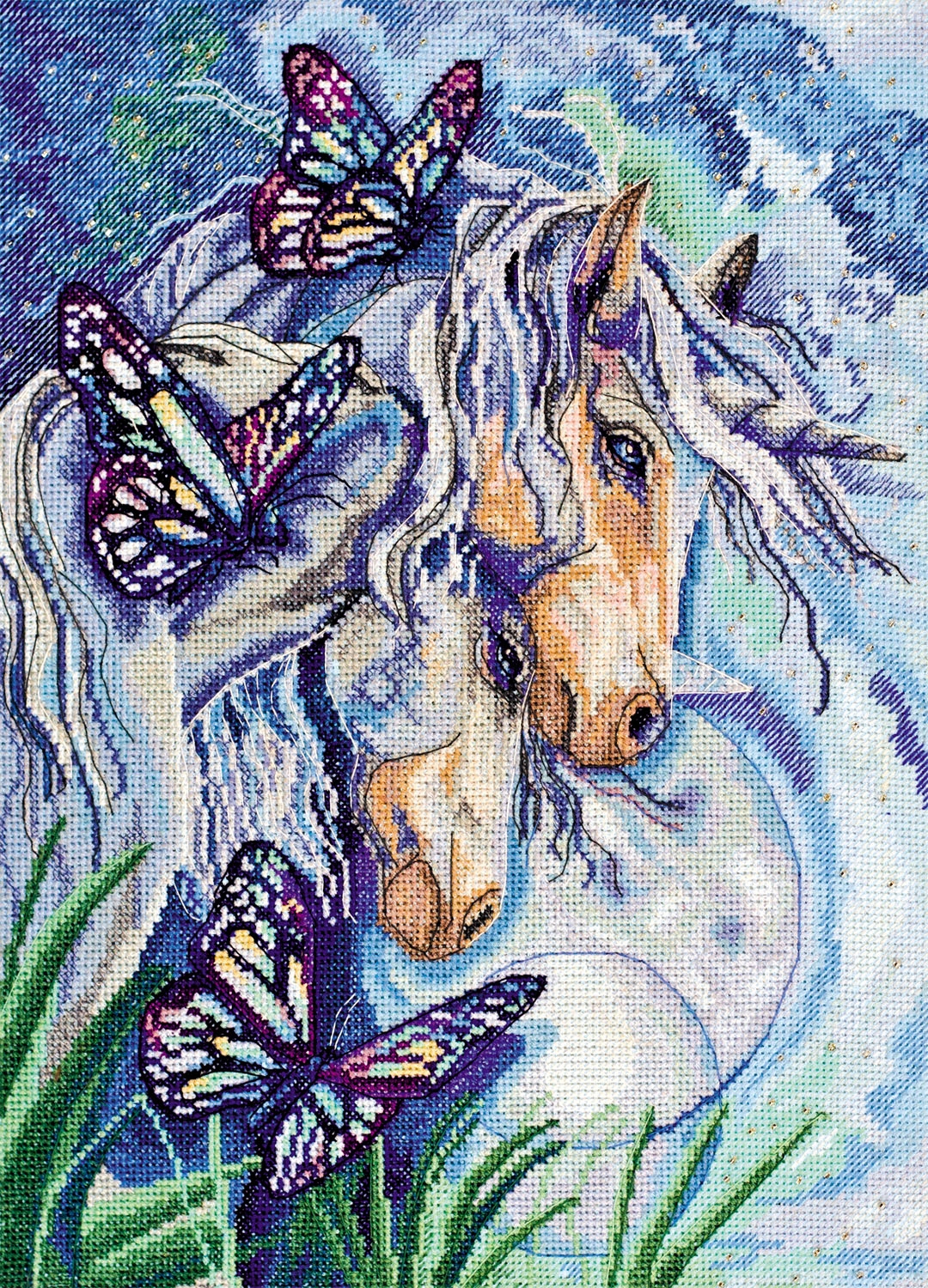 Sada křížkového stehu "Unicorns" vyšívací sada Diy