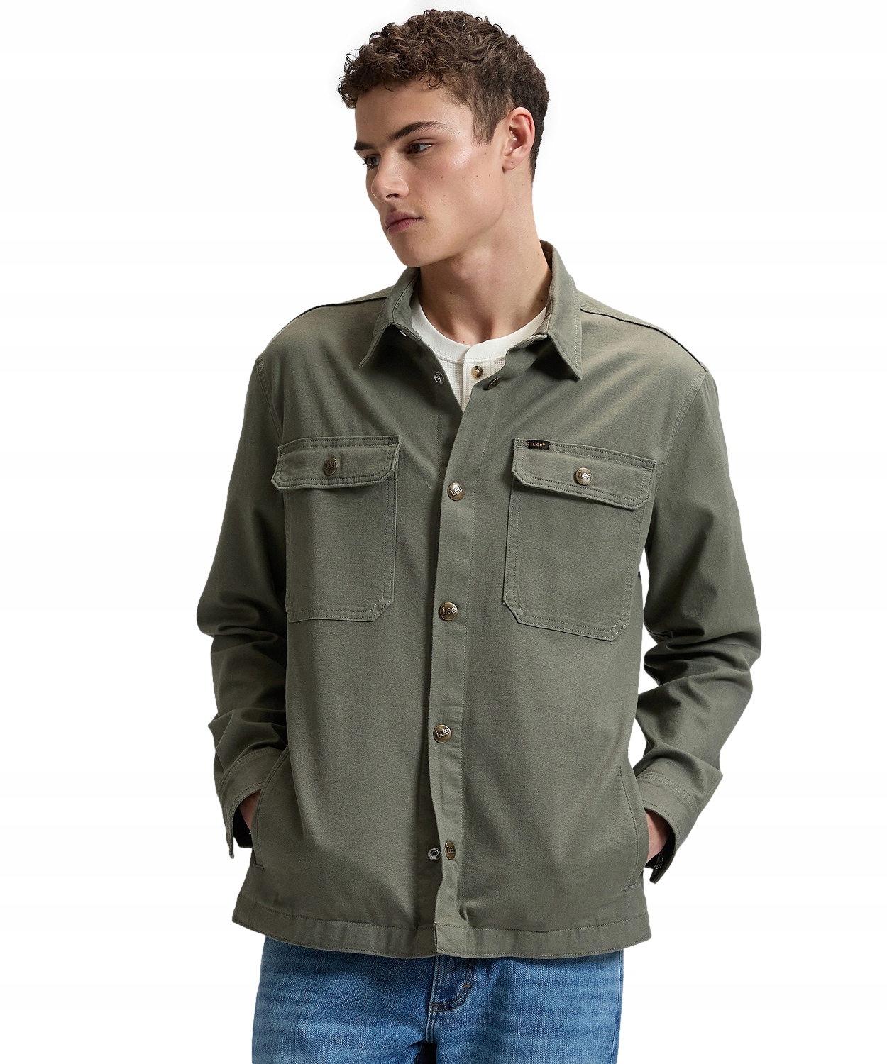 Košile Lee 2 Pkt Overshirt 112376566 Lichen Olive L