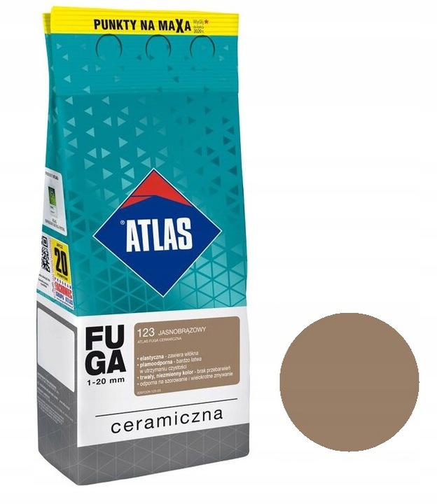 ATLAS fuga CERAMICZNA 123 jasnobrązowy 2kg