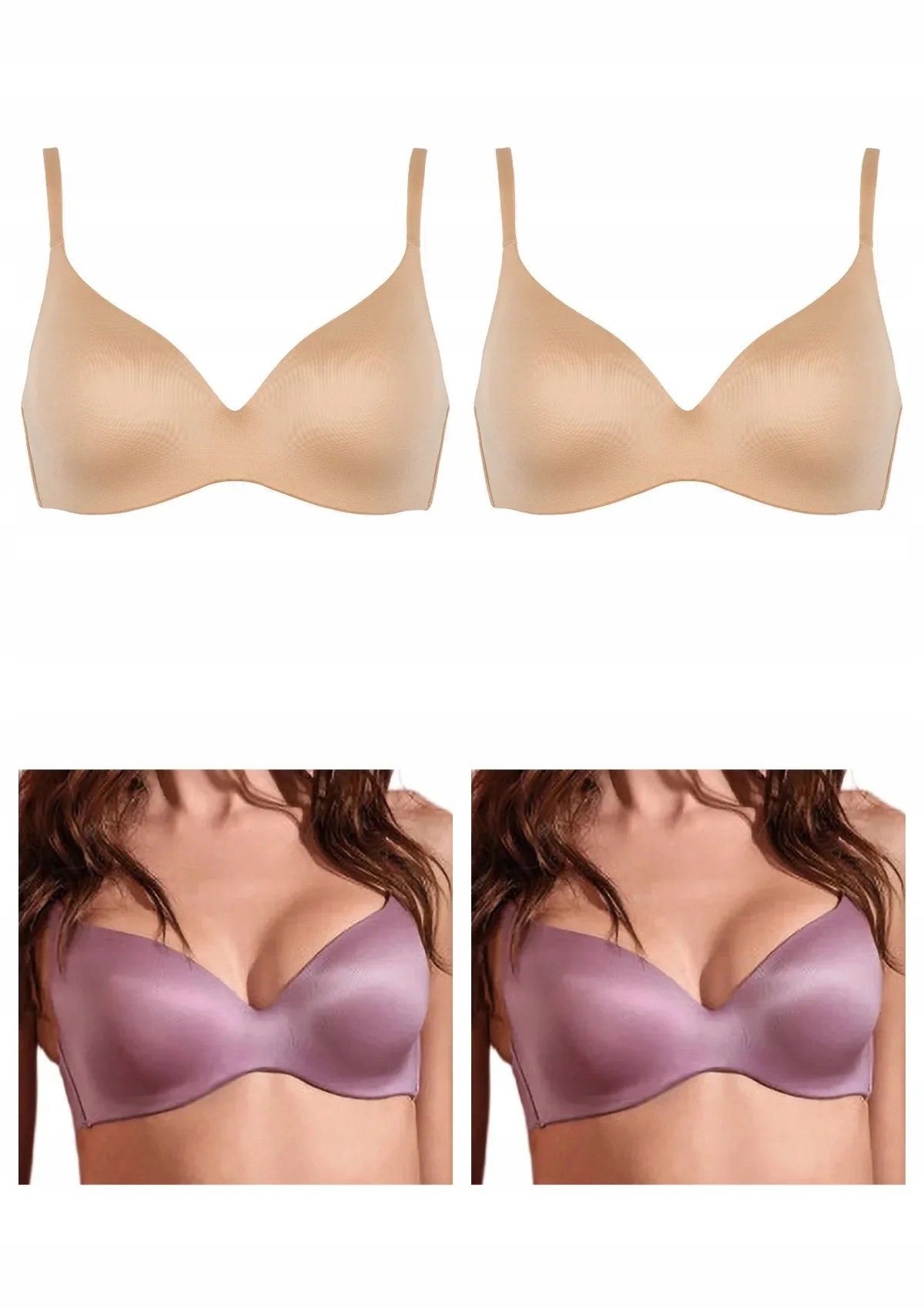 Lormar One podprsenka 4 ks 2x hnědá 2x růžová 75B