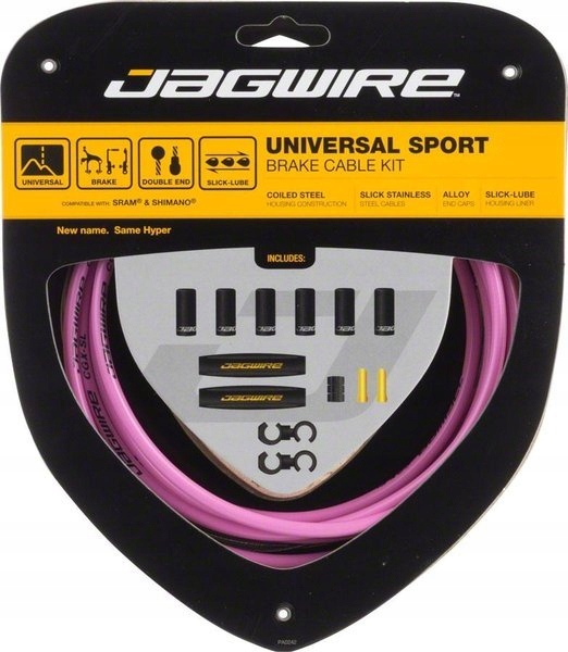 Jagwire zestaw hamulcowy Universal Sport różowy
