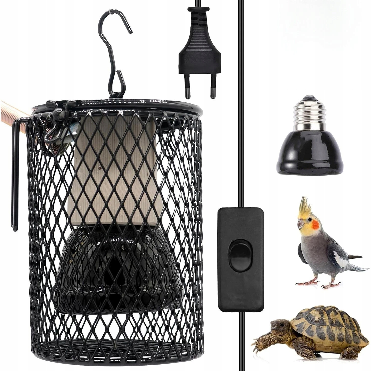 Levně Žárovka Kulatá Krytka Na Žárovku Do Terária Pro Plazy 100W Klec