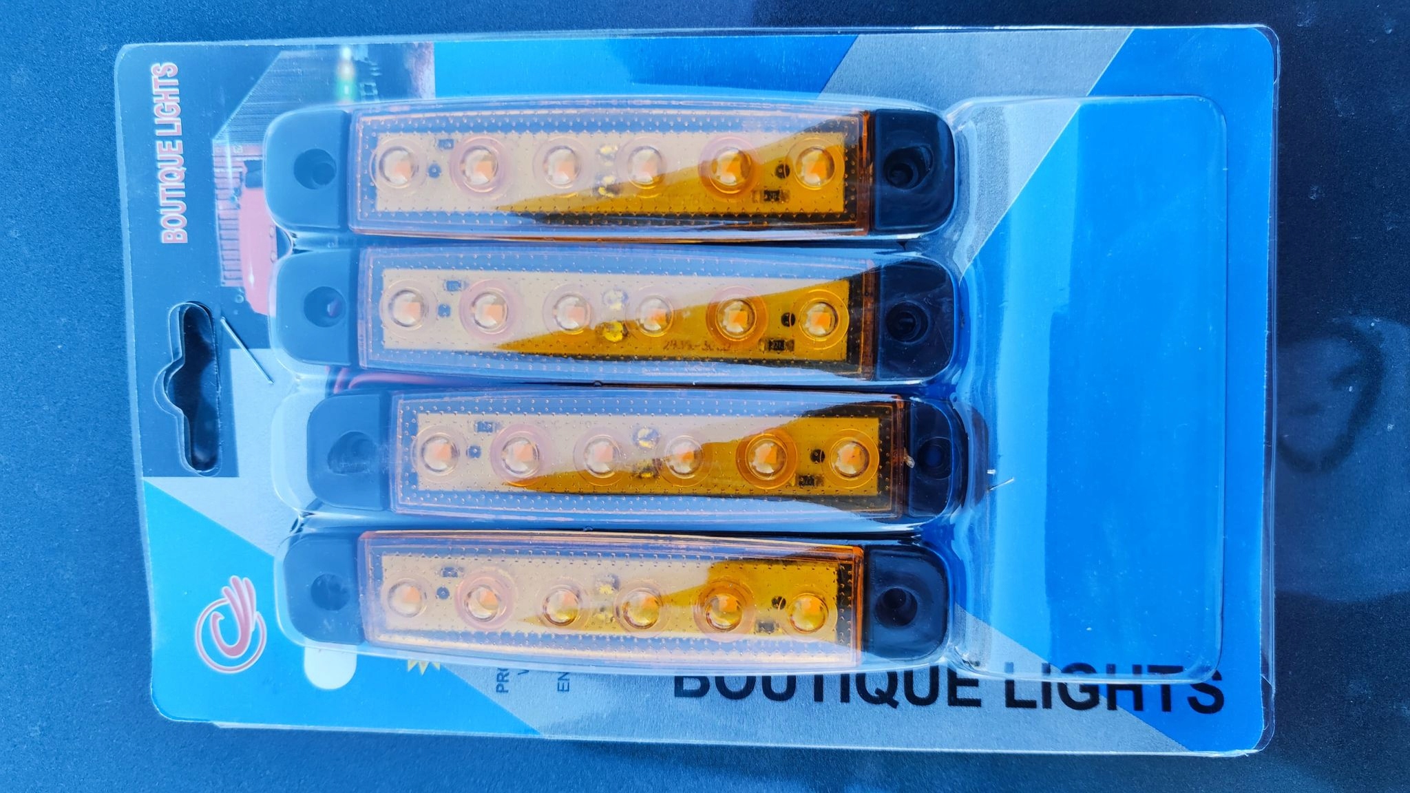 4szt LAMPKI ŚWIATŁO OBRYSOWE OBRYSÓWKI LED ZESTAW Pomarańczowe Źródło światła LED