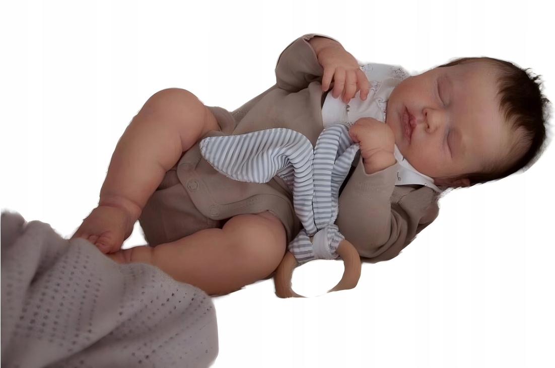 Lalka reborn z silikonem symulująca niemowlę, 19 cali