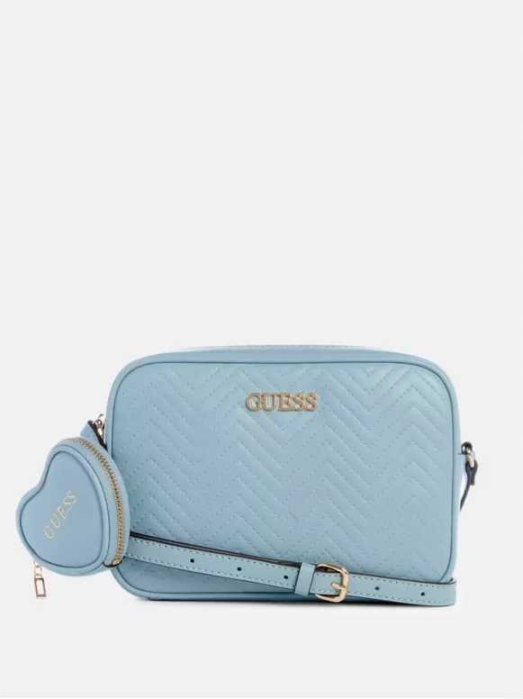 Guess dámská kabelka,crossbody Pristina Quilted modrá