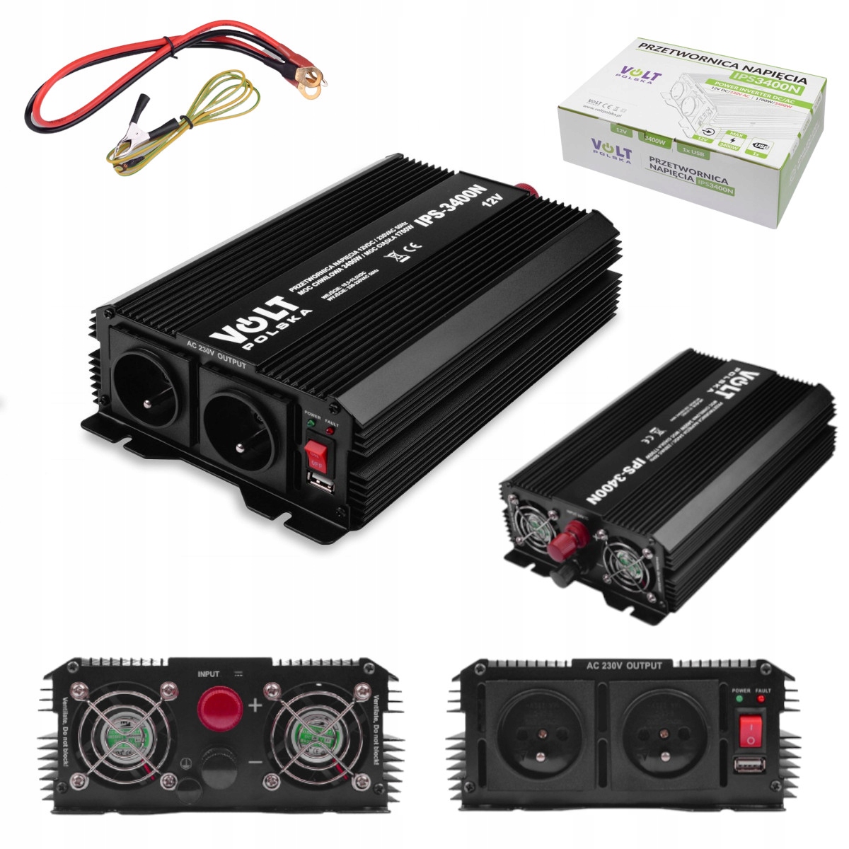 

Przetowrnica Napięcia Prądu 230V 12V 1700 3400W