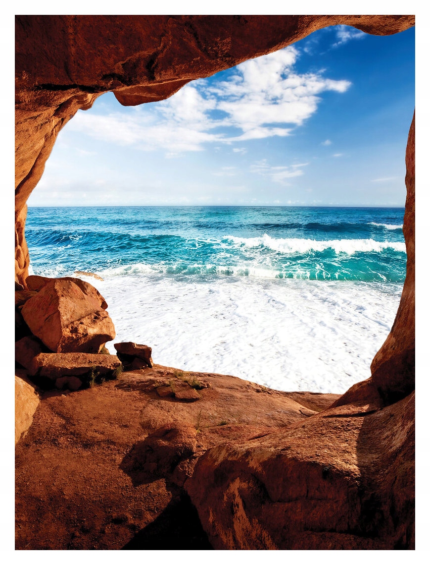 Fototapeta Oceán z mořské jeskyně krajina hloubka klidu 206x275 lepidlo