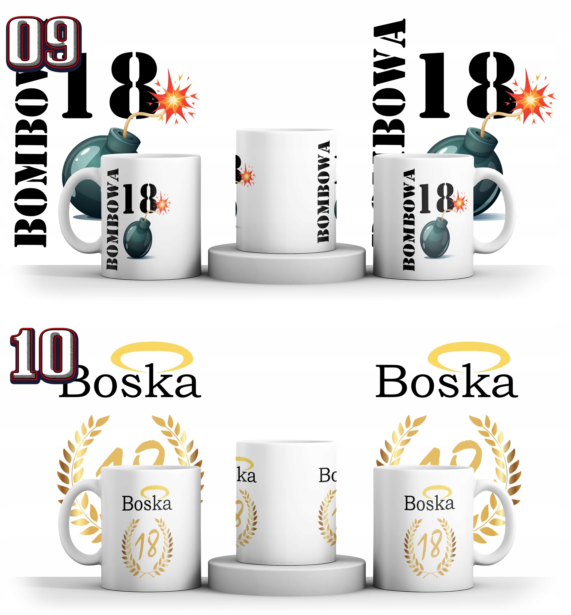 KUBEK NA 18 URODZINY + IMIE + KARTONIK Marka Resolid