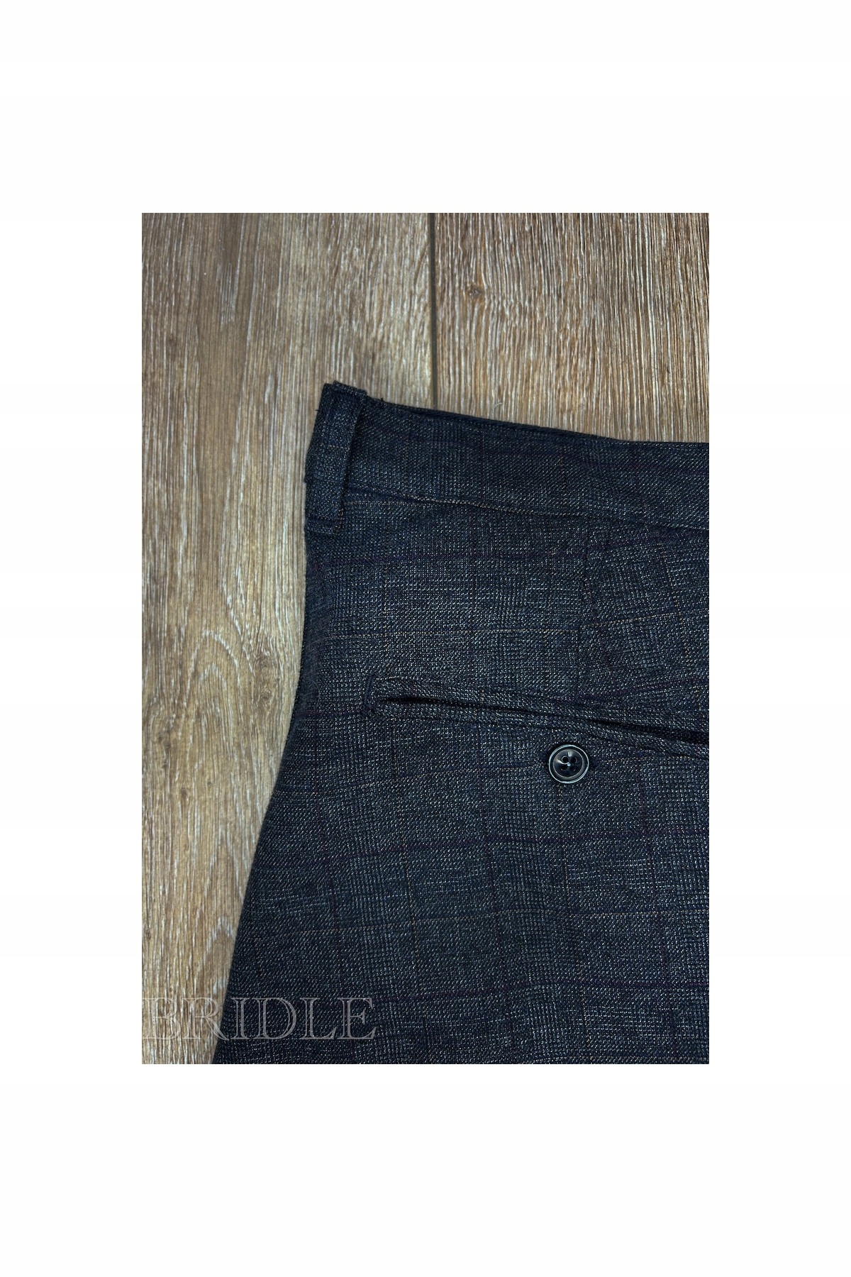 Bridle bavlněné Kalhoty Andy 219 Slim modré kostkované vel. 94 W37 L32