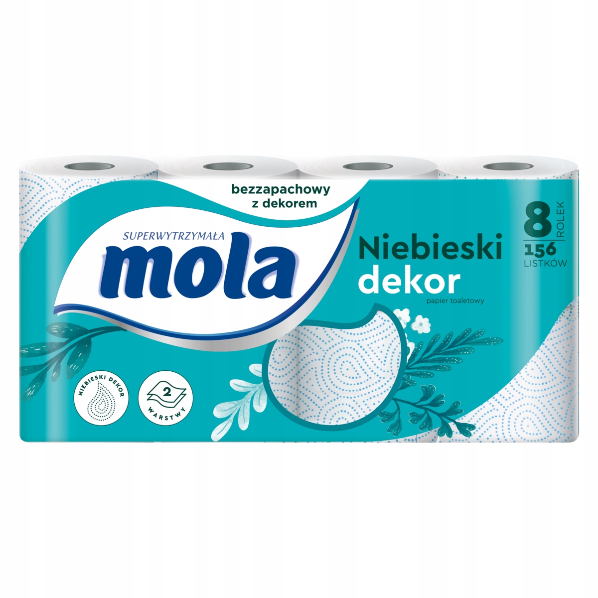 Papier toaletowy Mola Blue Dekor (8 rolek) x 6 Kod producenta 800814