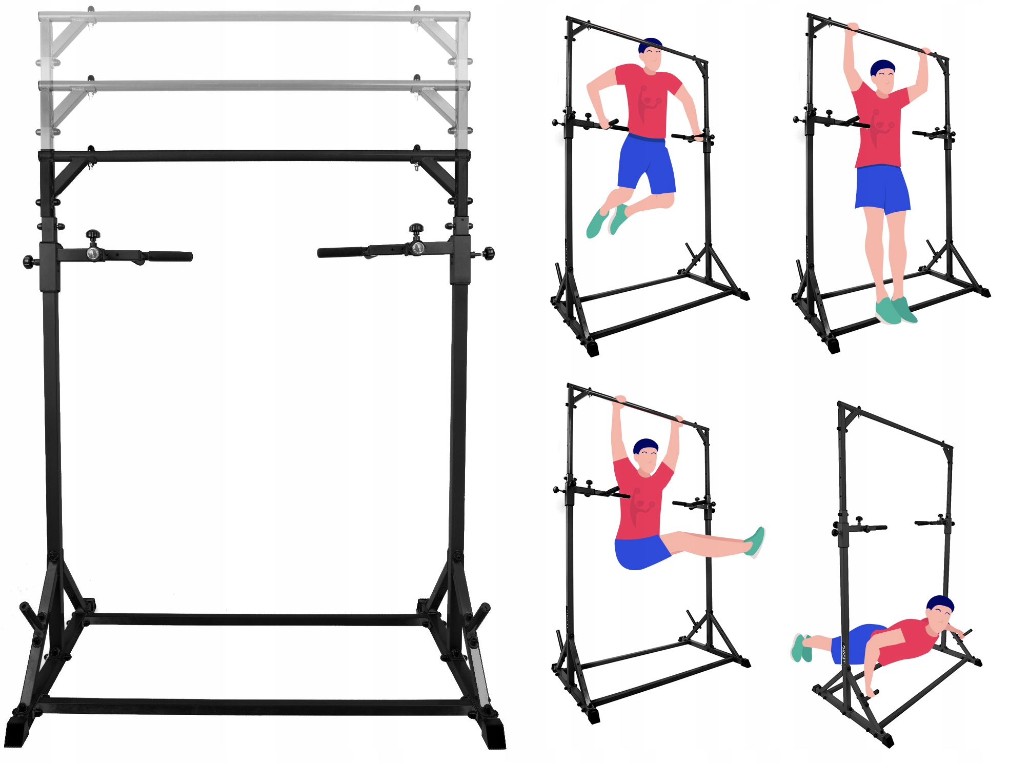 

Drążek Stacjonarny Do Podciągania Dip 300KG Funfit