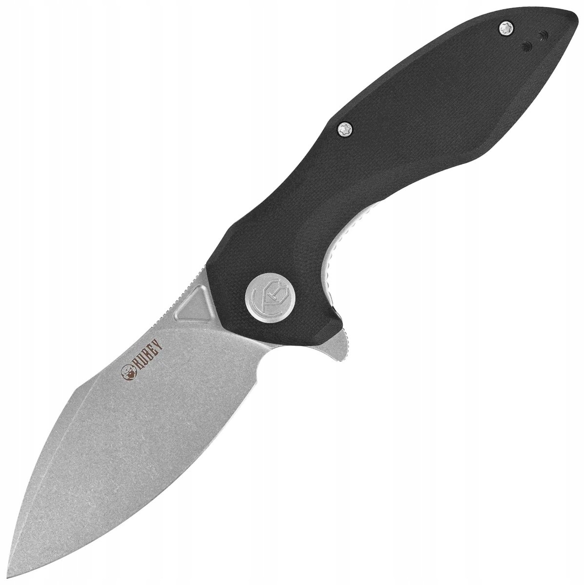 Nóż składany Kubey Nobel Black G10, Beadblasted 14C28N (KU236K)
