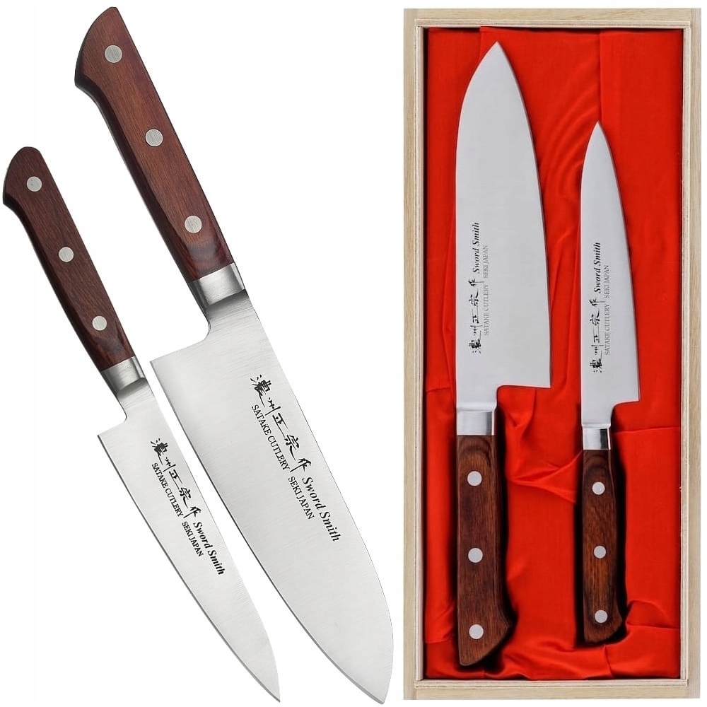 Satake Kotori Japonský set 2 nožov Univerzálny 13 cm a Santoku 17 cm v puzdre