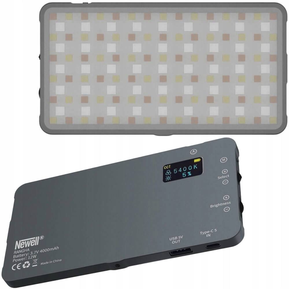 Lampa Fotograficza Led Rgbw Newell Rangha Akumulator 4000 mAh