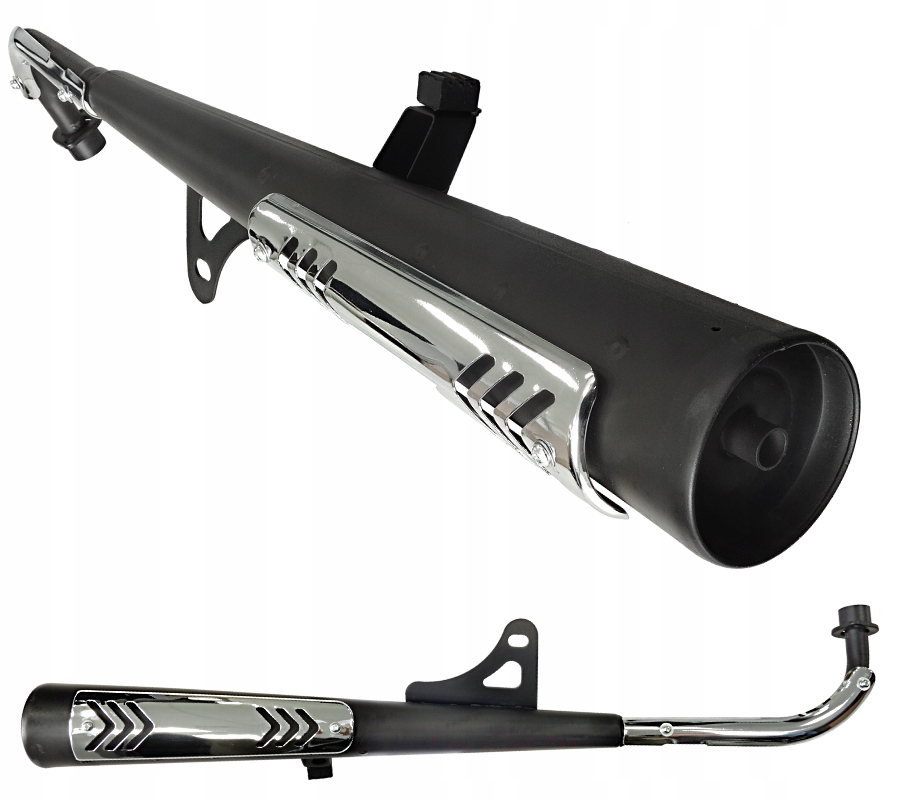 Tłumik do motoroweru Moretti chromowany 880 mm 45 mm