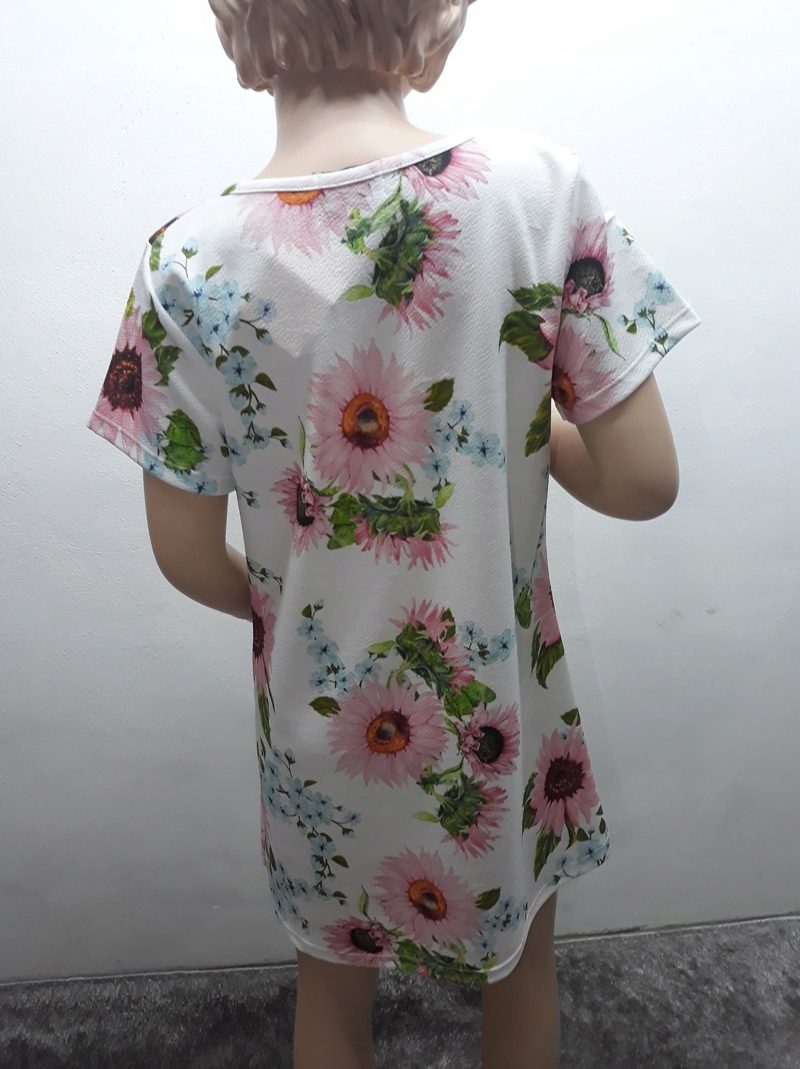 Śliczna tunika w kwiaty 5-6 lat Płeć dziewczynki