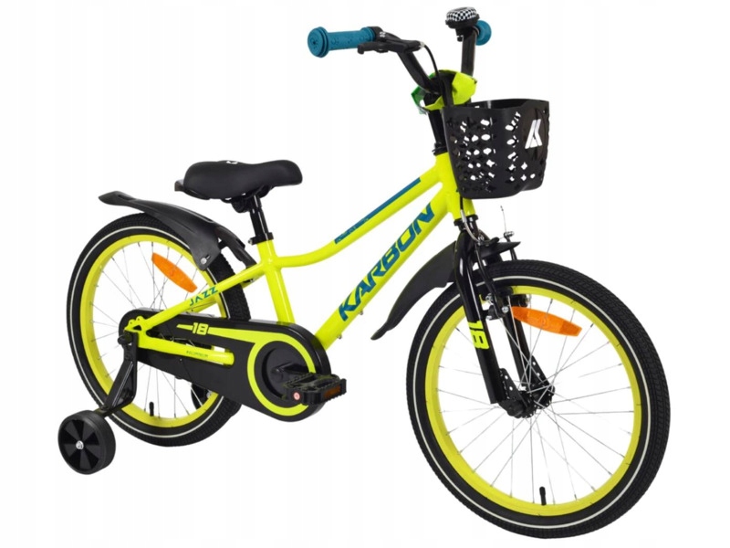 Rower dziecięcy Karbon Jazz 18 cali Limonkowy Wzrost: 105-120 cm