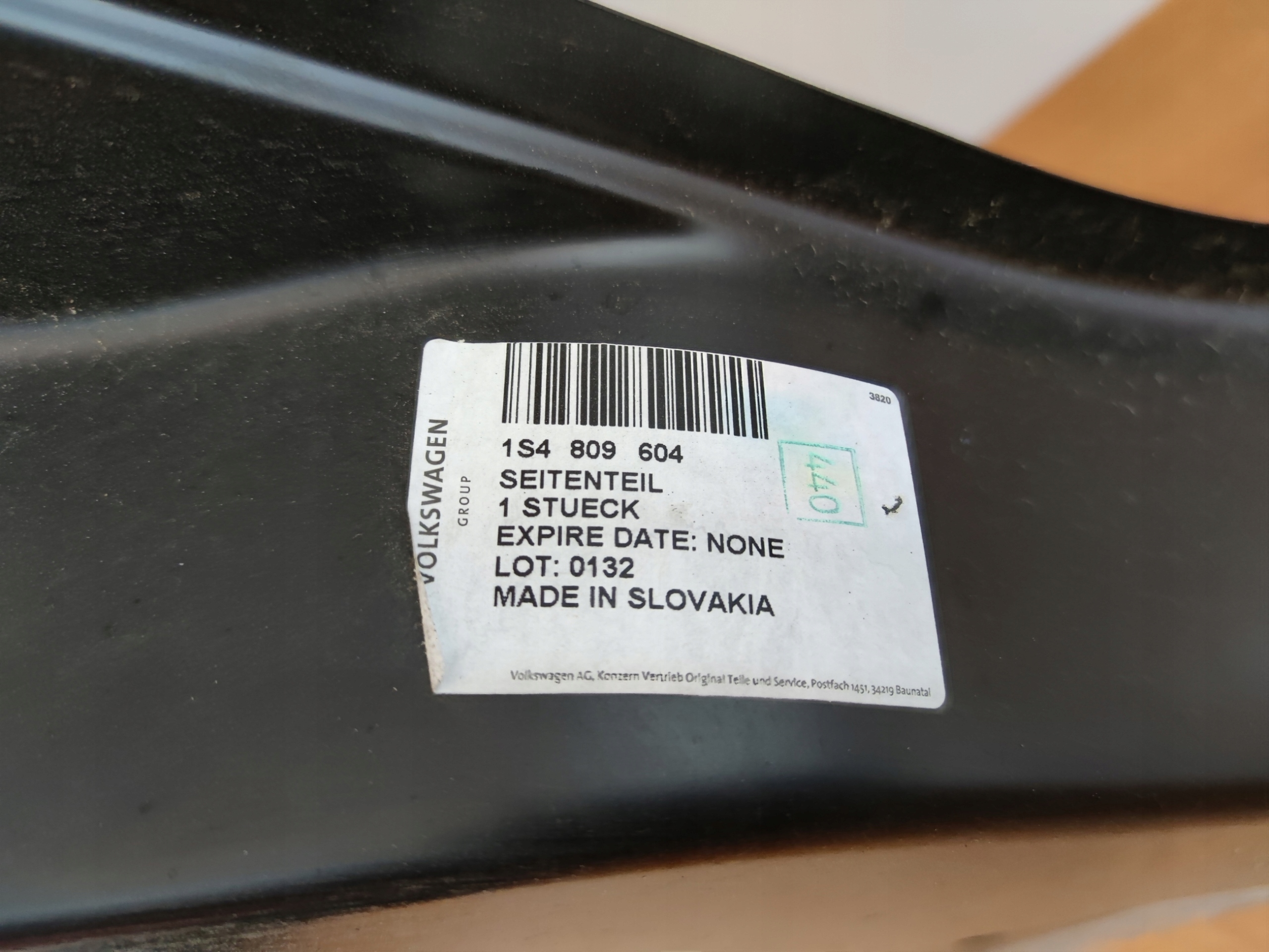VW UP SEAT MII SKODA CITIGO right pillar quarter
