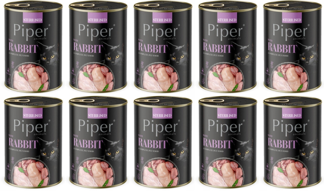 Levně Krmivo Pro Kočky S Králíkem 400 G Piper !!10 Ks!!