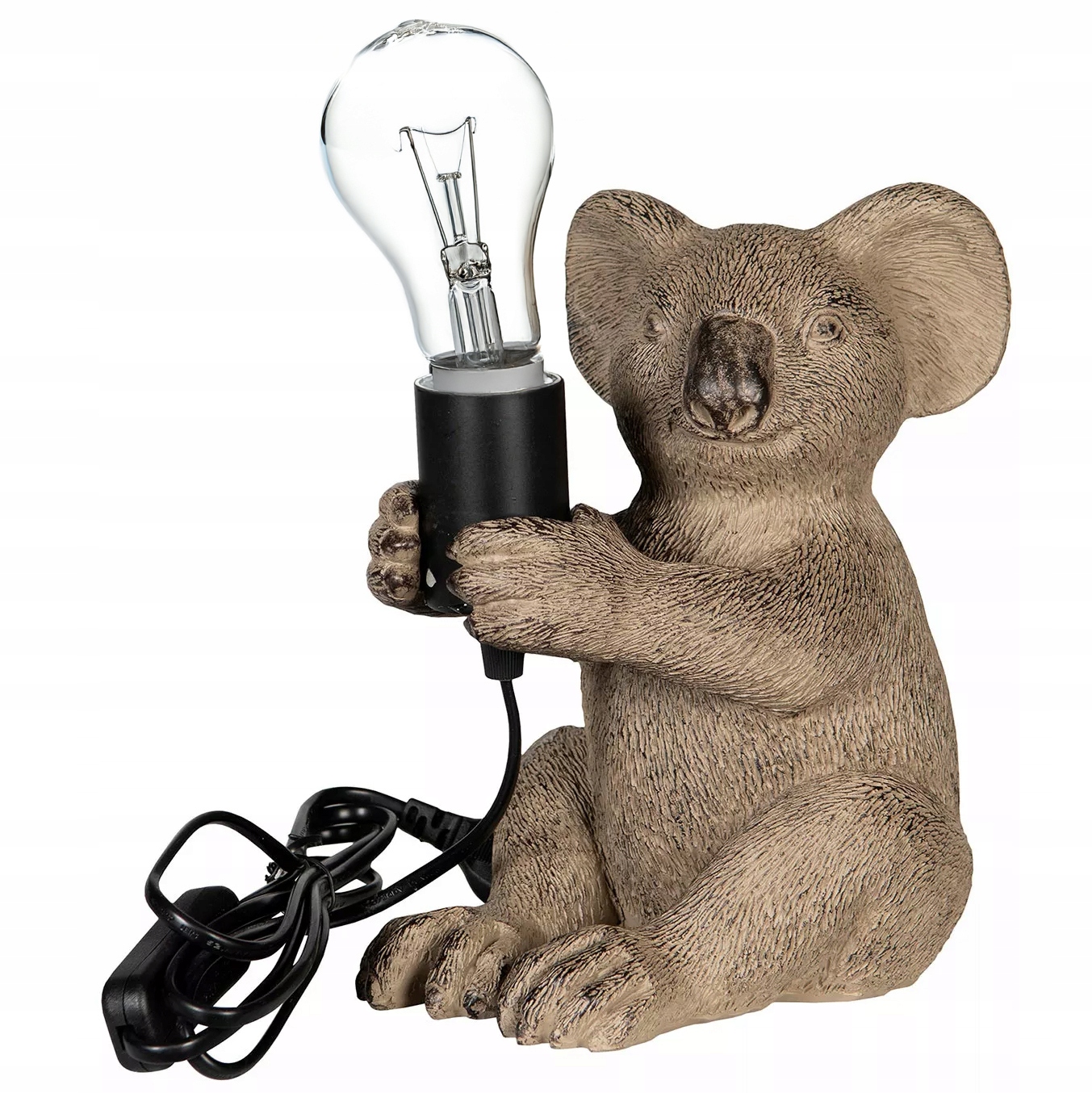 Lampa Medvídek Koala Stolová Noční E27 šedá 22 cm boho dekorativní