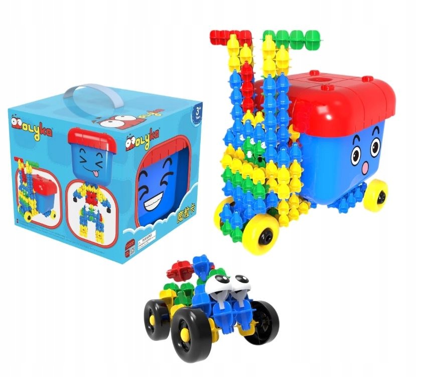 Klocki konstrukcyjne Molyka Blue Box 158 el. – zestaw 3+