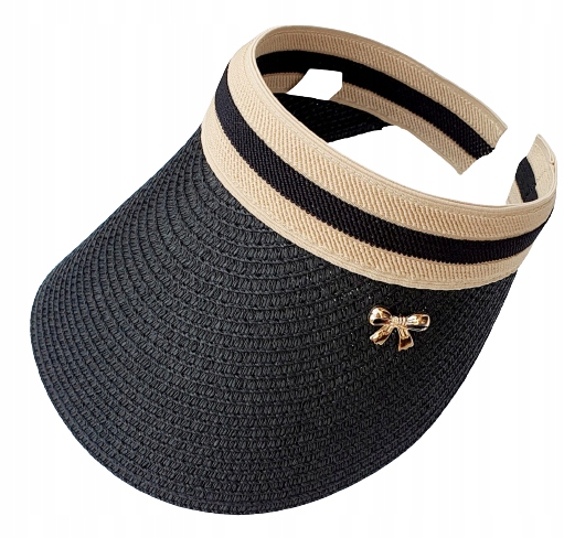 

Daszek Przeciwsłoneczny Słomkowy pleciony Czarny